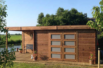  Fonteyn | Tuinhuis Inaya 400x300 | HG bruin 200044-31